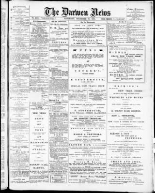 cover page of Darwen News published on December 30, 1905