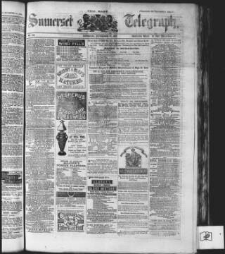 cover page of East Somerset Telegraph and General Advertiser published on November 30, 1878
