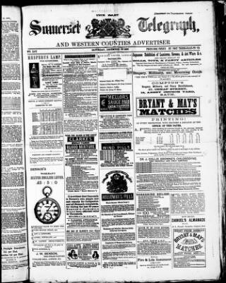 cover page of East Somerset Telegraph published on December 30, 1882
