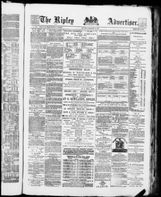 cover page of Ripley Advertiser published on February 23, 1878