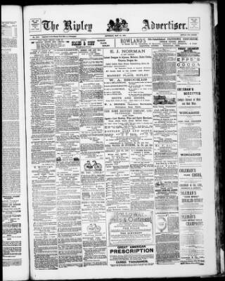 cover page of Ripley Advertiser published on May 29, 1897