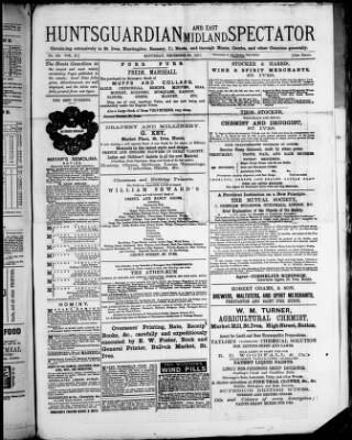 cover page of Hunts Guardian published on December 30, 1871