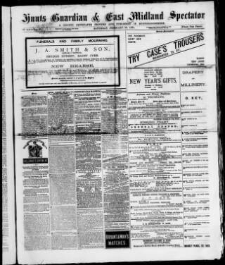 cover page of Hunts Guardian published on February 28, 1874
