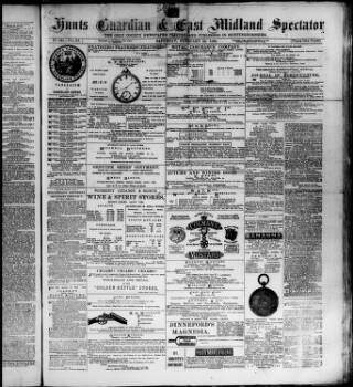 cover page of Hunts Guardian published on February 28, 1880