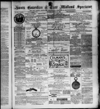 cover page of Hunts Guardian published on May 29, 1880