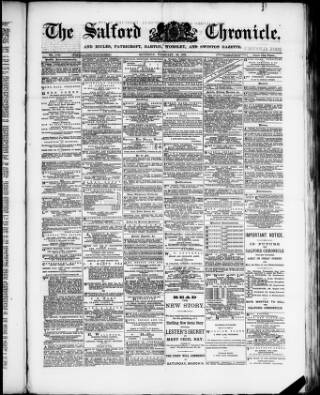 cover page of Salford Chronicle published on February 23, 1889