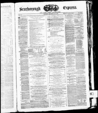 cover page of Scarborough Express and General Advertiser published on December 30, 1876