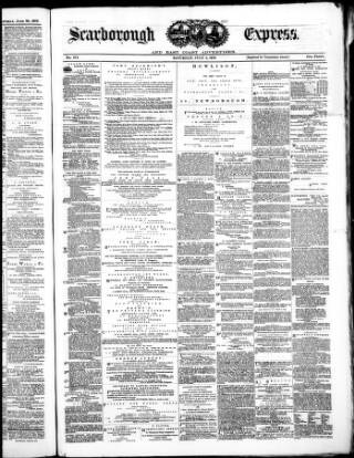 cover page of Scarborough Express and General Advertiser published on July 6, 1878