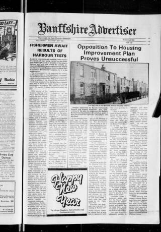 cover page of Banffshire Advertiser published on December 30, 1981
