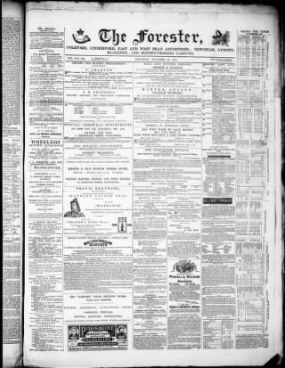 cover page of The Forester (Coleford) published on December 30, 1875