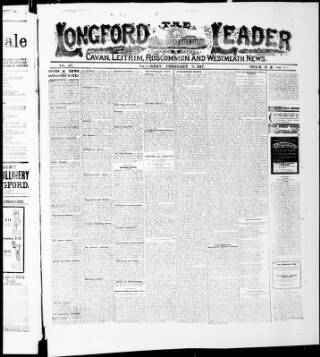 cover page of Longford Leader published on February 17, 1917