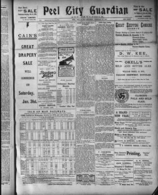 cover page of Peel City Guardian published on February 28, 1903