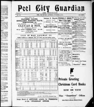 cover page of Peel City Guardian published on November 30, 1907