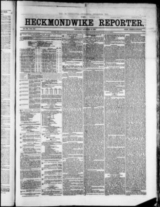 cover page of Heckmondwike Reporter published on September 18, 1880