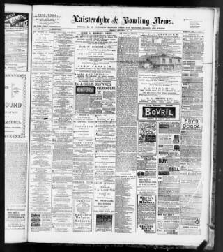 cover page of Laisterdyke & Bowling News published on November 30, 1900
