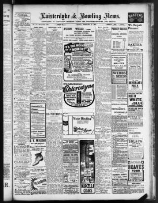 cover page of Laisterdyke & Bowling News published on February 28, 1908