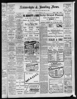 cover page of Laisterdyke & Bowling News published on December 30, 1910