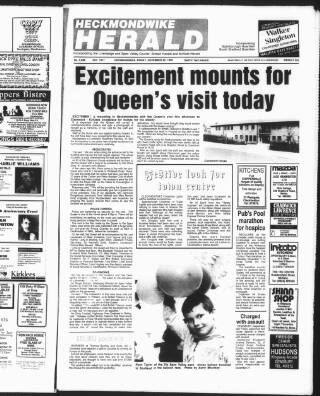 cover page of Heckmondwike Herald published on November 30, 1990