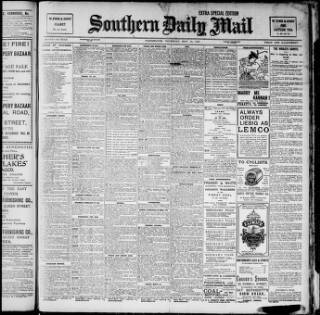 cover page of Southern Daily Mail published on May 29, 1902