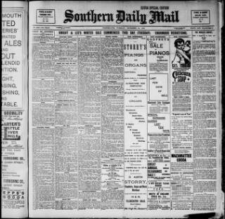cover page of Southern Daily Mail published on December 30, 1902