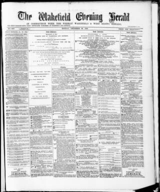 cover page of Wakefield Evening Herald published on December 30, 1889