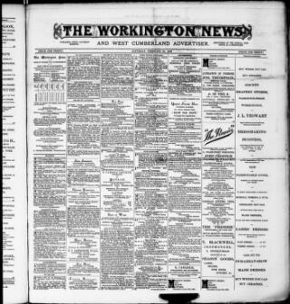 cover page of Workington News and West Cumberland Advertiser published on February 23, 1889