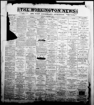 cover page of Workington News and West Cumberland Advertiser published on December 20, 1902