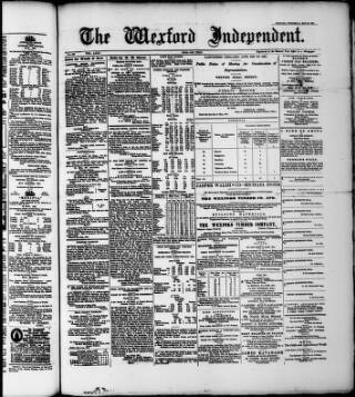 cover page of Wexford Independent published on May 29, 1901