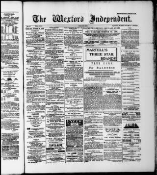 cover page of Wexford Independent published on February 28, 1903