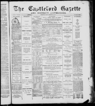cover page of Castleford Gazette published on September 27, 1878