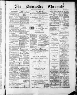 cover page of Doncaster Chronicle published on November 15, 1889