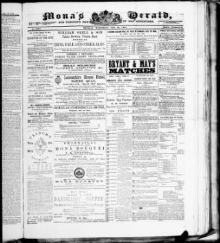 cover page of Mona's Herald published on February 20, 1884