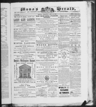 cover page of Mona's Herald published on September 24, 1884