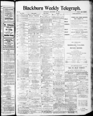 cover page of Blackburn Weekly Telegraph published on September 18, 1915