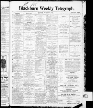 cover page of Blackburn Weekly Telegraph published on December 30, 1916