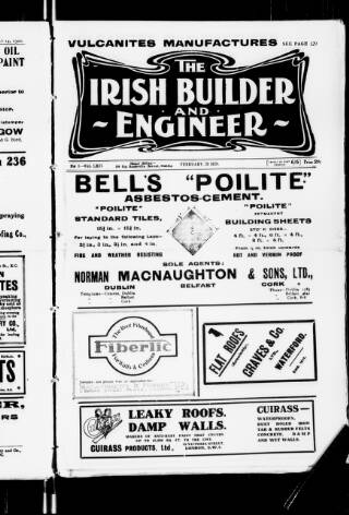 cover page of Dublin Builder published on February 28, 1920