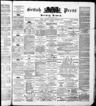 cover page of Jersey Times and British Press published on February 28, 1883