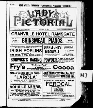 cover page of Lady's Pictorial published on November 30, 1901