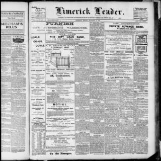 cover page of Limerick Leader published on September 18, 1907