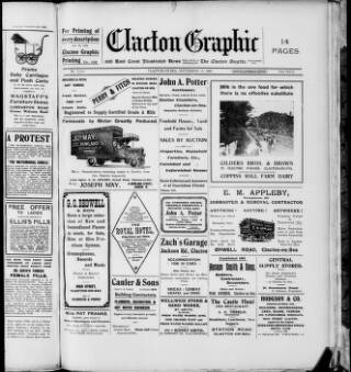 cover page of Clacton Graphic and East Coast Illustrated News published on September 18, 1926