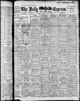 cover page of Dublin Daily Express published on May 29, 1917