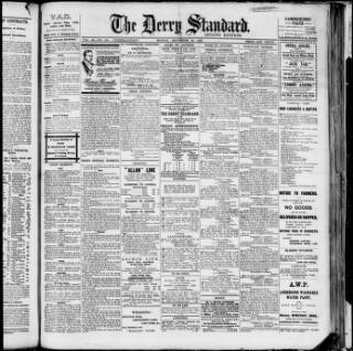 cover page of Londonderry Standard published on September 18, 1916