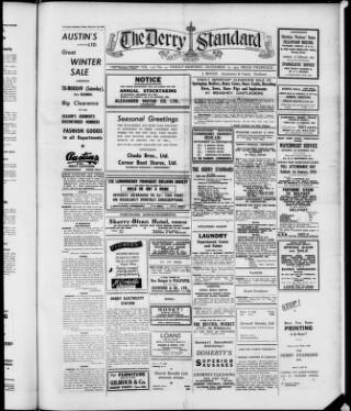 cover page of Londonderry Standard published on December 30, 1955
