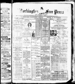 cover page of Workington Free Press and Solway Pilot published on February 28, 1891