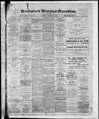 cover page of Knutsford Guardian published on February 28, 1911