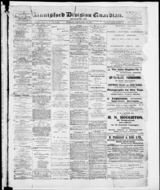 cover page of Knutsford Guardian published on December 26, 1911