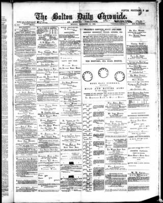 cover page of Bolton Daily Chronicle published on December 30, 1889