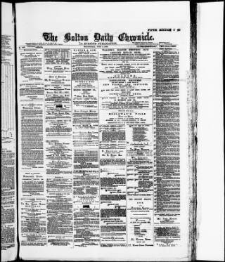 cover page of Bolton Daily Chronicle published on July 6, 1892