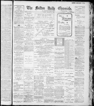 cover page of Bolton Daily Chronicle published on February 28, 1899