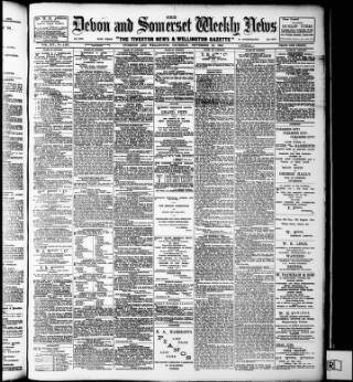 cover page of Devon and Somerset News published on September 18, 1902